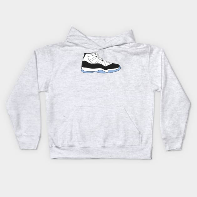 Air Jordan XI (11) - Concord Kids Hoodie by WalkDesigns